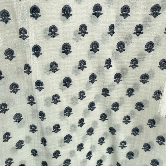 Dylan Women’s Boho Printed Poet Swing Cotton Tassel Tie Blouse Top Small - Picture 10 of 16